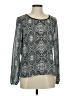 Eyelash Couture Silver Long Sleeve Blouse Size M - photo 1