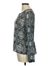 Eyelash Couture Silver Long Sleeve Blouse Size M - photo 5
