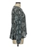 Eyelash Couture Silver Long Sleeve Blouse Size M - photo 4