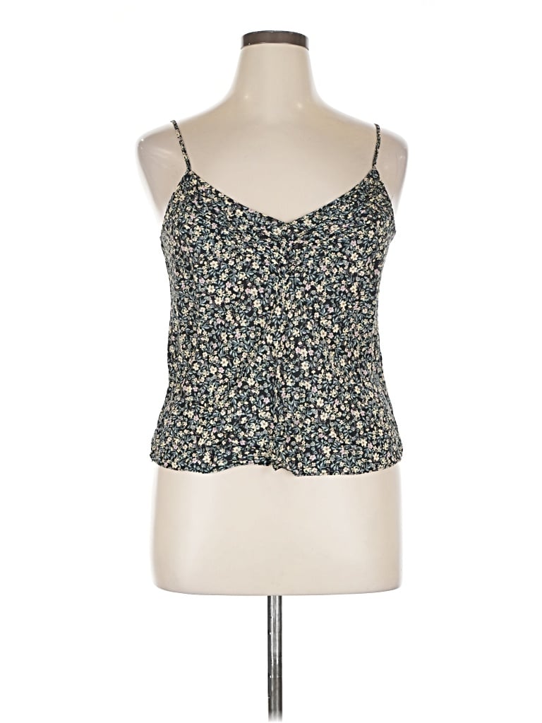 Pre-owned 78 & Sunny Sleeveless Top Teal Sweetheart Neckline Tops In Blue