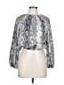 Krisa 100% Polyester Silver Long Sleeve Blouse Size L - photo 1