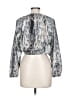 Krisa 100% Polyester Silver Long Sleeve Blouse Size L - photo 2