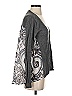 Knitss Gray Long Sleeve Blouse Size S - photo 4