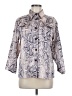 Assorted Brands 100% Polyester Paisley Blue 3/4 Sleeve Blouse Size M - photo 1
