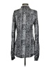 BCBGMAXAZRIA Paisley Silver Long Sleeve Blouse Size S - photo 2
