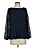 Waverly Grey 100% Polyester Blue Long Sleeve Blouse Size S - photo 1