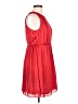 Jennifer Lopez 100% Polyester Solid Red Cocktail Dress Size 10 - photo 4
