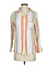 Plush Color Block Orange Long Sleeve Blouse Size S - photo 1