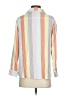 Plush Color Block Orange Long Sleeve Blouse Size S - photo 2