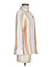 Plush Color Block Orange Long Sleeve Blouse Size S - photo 4