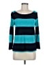 J.Crew Stripes Teal Pullover Sweater Size M - photo 1