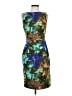 Ellen Tracy 100% Polyester Print Blue Cocktail Dress Size 2 - photo 1