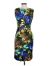 Ellen Tracy 100% Polyester Print Blue Cocktail Dress Size 2 - photo 2