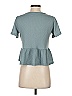 Shein 100% Polyester Teal Short Sleeve Top Size S - photo 2