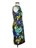 Ellen Tracy 100% Polyester Print Blue Cocktail Dress Size 2 - photo 4