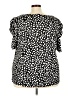 Socialite Polka Dots Black Short Sleeve Blouse Size 4X - photo 2