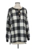 White Birch 100% Polyester Checkered-gingham Gray Pullover Sweater Size S - photo 1