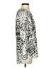 Lord & Taylor 100% Polyester Animal Print Silver Long Sleeve Blouse Size S - photo 4
