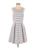 BCBGeneration Stripes Gray Casual Dress Size 0 - photo 1