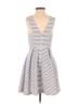 BCBGeneration Stripes Gray Casual Dress Size 0 - photo 2