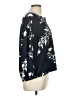 Joie 100% Polyester Black Blue 3/4 Sleeve Blouse Size M - photo 4