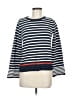 Cynthia Rowley TJX 100% Cotton Stripes Blue Pullover Sweater Size M - photo 1