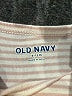 Old Navy Stripes Tan Short Sleeve Onesie Size 6-12 mo - photo 3
