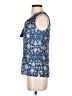 Ecru Blue Sleeveless Blouse Size XS - photo 5