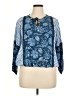 Spense 100% Viscose Blue 3/4 Sleeve Blouse Size XL (petite) - photo 1
