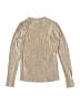 Like Flo Metallic Gold Pullover Sweater Size 8 - photo 2