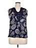 Loveappella Paisley Blue Sleeveless Blouse Size XL (petite) - photo 1