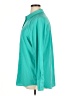 Nine West 100% Polyester Solid Teal Long Sleeve Blouse Size XL - photo 5