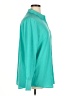 Nine West 100% Polyester Solid Teal Long Sleeve Blouse Size XL - photo 4