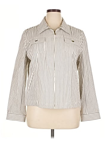 Jones New York Signature 3/4 Sleeve Button-Down Shirt (view 1)