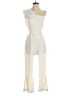 Black Halo Solid Ivory White Jumpsuit Size 6 - photo 1