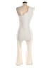Black Halo Solid Ivory White Jumpsuit Size 6 - photo 2