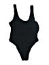 ASOS Solid Black One Piece Swimsuit Size 10 - photo 1