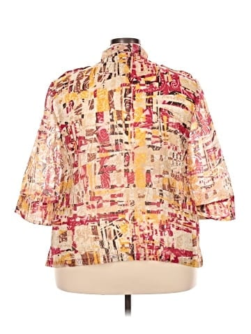 Hearts of Palm Woman 3/4 Sleeve Blouse (view 2)