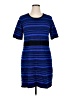 Taylor Stripes Blue Casual Dress Size 1X - photo 1