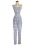 Beachgold 100% Rayon Hearts Blue Jumpsuit Size S - photo 1
