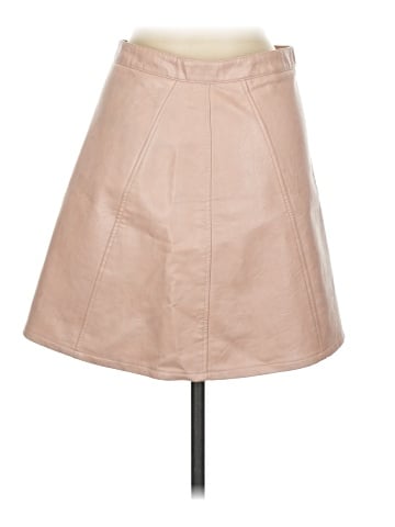Zara Basic Faux Leather Skirt (view 2)