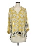 CAbi 100% Polyester Yellow 3/4 Sleeve Blouse Size S - photo 1