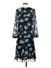 CAbi 100% Polyester Floral Blue Cocktail Dress Size S - photo 2