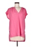 Caslon 100% Polyester Pink Short Sleeve Blouse Size M - photo 1
