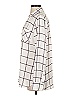 Dex 100% Polyester Plaid Ivory Long Sleeve Blouse Size S - photo 5
