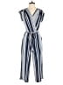 Monteau Stripes Blue Jumpsuit Size S - photo 1