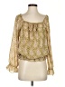 DR2 100% Polyester Gold Long Sleeve Blouse Size S - photo 1