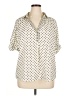 Max Studio 100% Polyester Polka Dots Ivory Short Sleeve Blouse Size XL - photo 1