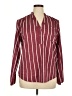 Unbranded Stripes Burgundy Long Sleeve Blouse Size XL - photo 1