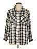 Jessica Simpson Plaid Gray 3/4 Sleeve Button-Down Shirt Size 1X - photo 1
